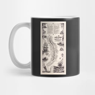 Sable Island Atlantic Graveyard Treasure Map Print Mug